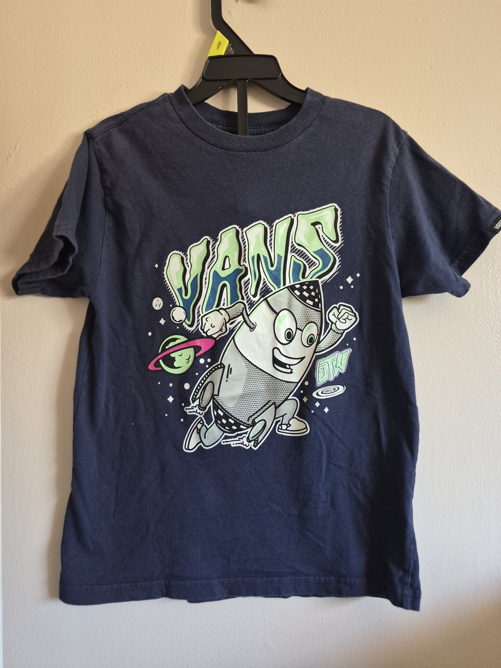 Vans Boys' Small Navy Graphic Space Skate T‑Shirt